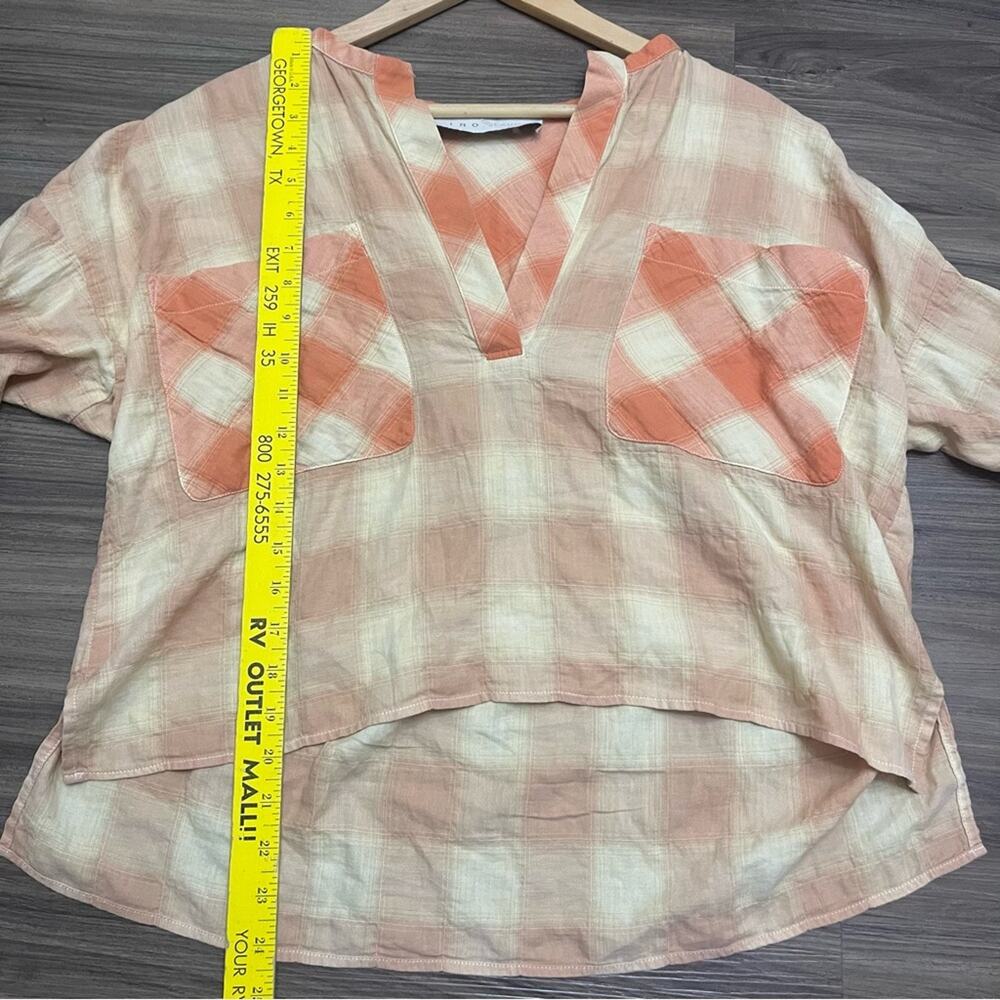 IRO women sz S Melda checkered long sleeve blouse sz 36 - Picture 12 of 12